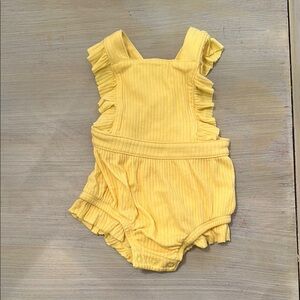 Cat & Jack Soft Yellow Baby Tank Romper